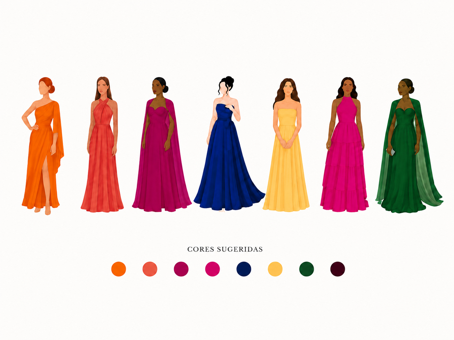 Sugestão de trajes femininos